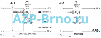 Источник безопасного питания 220/12В ZAC 1/50 AZP Brno Чехия (фото, схема) Источник безопасного питания 220/12В ZAC 1/50 AZP Brno Чехия (фото, схема)